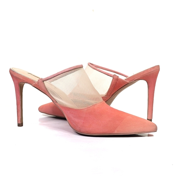 Avec Les Filles Pink JOELLE Mule Heels - Picture 1 of 9